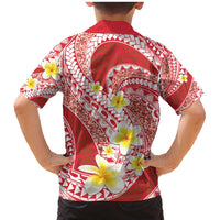 Plumeria Polynesian Coral Glitter Pattern Family Matching Mermaid Dress and Hawaiian Shirt