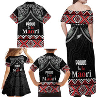 Aotearoa Toitu Te Tiriti Waitangi Family Matching Off Shoulder Maxi Dress and Hawaiian Shirt Proud To Be Maori LT01 - Polynesian Pride
