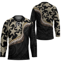 Beige Polynesian Starfish Unique Pattern Hockey Jersey