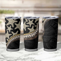 Beige Polynesian Starfish Unique Pattern Tumbler Cup