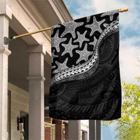 Monotone Polynesian Starfish Unique Pattern Garden Flag