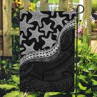 Monotone Polynesian Starfish Unique Pattern Garden Flag
