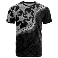 Monotone Polynesian Starfish Unique Pattern T Shirt