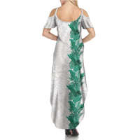 Hawaii Tropical Leaves Family Matching Summer Maxi Dress and Hawaiian Shirt Polynesian Pattern LT01 - Polynesian Pride