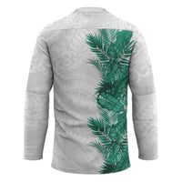 Hawaii Tropical Leaves Hockey Jersey Polynesian Pattern