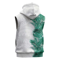 Hawaii Tropical Leaves Sleeveless Zip Hoodie Polynesian Pattern