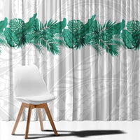 Hawaii Tropical Leaves Window Curtain Polynesian Pattern