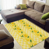 Hawaii Lemon Palaka Area Rug Striped Stylized