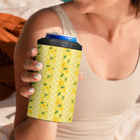 Hawaii Lemon Palaka 4 in 1 Can Cooler Tumbler Striped Stylized