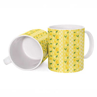 Hawaii Lemon Palaka Ceramic Mug Striped Stylized