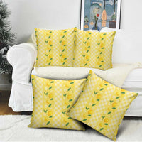 Hawaii Lemon Palaka Pillow Cover Striped Stylized