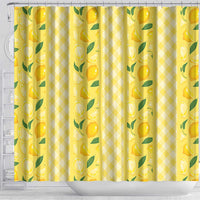 Hawaii Lemon Palaka Shower Curtain Striped Stylized