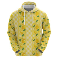Hawaii Lemon Palaka Zip Hoodie Striped Stylized