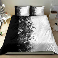 Hawaii Tropical Plant Monochrome Bedding Set Vibrant Polynesian Pattern