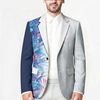 Hawaii Tropical Plant UliUli Blazer Vibrant Polynesian Pattern