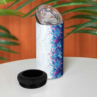 Hawaii Tropical Plant UliUli 4 in 1 Can Cooler Tumbler Vibrant Polynesian Pattern
