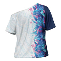 Hawaii Tropical Plant UliUli Cross Shoulder Shirt Vibrant Polynesian Pattern