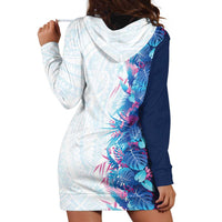 Hawaii Tropical Plant UliUli Hoodie Dress Vibrant Polynesian Pattern