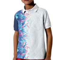 Hawaii Tropical Plant UliUli Kid Polo Shirt Vibrant Polynesian Pattern