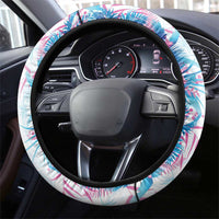 Hawaii Tropical Plant UliUli Steering Wheel Cover Vibrant Polynesian Pattern