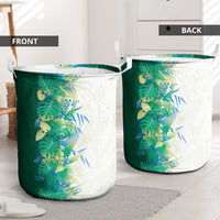 Hawaii Tropical Plant Omaomao Laundry Basket Vibrant Polynesian Pattern