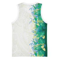 Hawaii Tropical Plant Omaomao Basketball Jersey Vibrant Polynesian Pattern