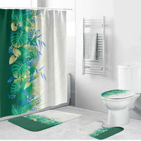 Hawaii Tropical Plant Omaomao Bathroom Set Vibrant Polynesian Pattern