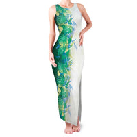 Hawaii Tropical Plant Omaomao Family Matching Tank Maxi Dress and Hawaiian Shirt Vibrant Polynesian Pattern
