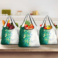 Hawaii Tropical Plant Omaomao Grocery Bag Vibrant Polynesian Pattern