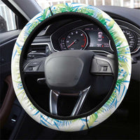 Hawaii Tropical Plant Omaomao Steering Wheel Cover Vibrant Polynesian Pattern