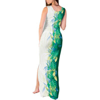 Hawaii Tropical Plant Omaomao Tank Maxi Dress Vibrant Polynesian Pattern