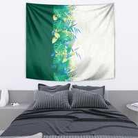 Hawaii Tropical Plant Omaomao Tapestry Vibrant Polynesian Pattern