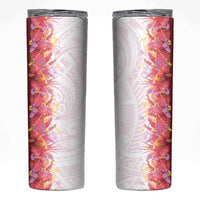 Hawaii Tropical Plant Akala Skinny Tumbler Vibrant Polynesian Pattern