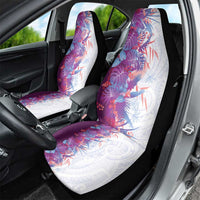 Hawaii Tropical Plant Poni Car Seat Cover Vibrant Polynesian Pattern