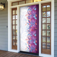 Hawaii Tropical Plant Poni Door Cover Vibrant Polynesian Pattern