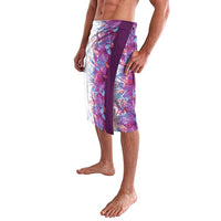 Hawaii Tropical Plant Poni Lavalava Vibrant Polynesian Pattern