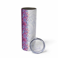 Hawaii Tropical Plant Poni Skinny Tumbler Vibrant Polynesian Pattern