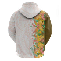 Hawaii Tropical Plant Lenalena Hoodie Vibrant Polynesian Pattern