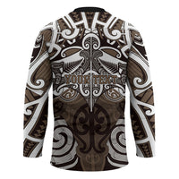 Personalised Maori Kati Mamoe Hockey Jersey Silver Fern Kowhaiwhai Art
