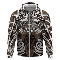 Personalised Maori Kati Mamoe Hoodie Silver Fern Kowhaiwhai Art