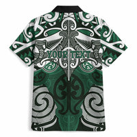 Personalised Maori Ngai Tahu Hawaiian Shirt Silver Fern Kowhaiwhai Art