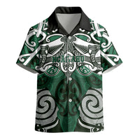 Personalised Maori Ngai Tahu Kid Hawaiian Shirt Silver Fern Kowhaiwhai Art