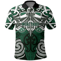 Personalised Maori Ngai Tahu Polo Shirt Silver Fern Kowhaiwhai Art