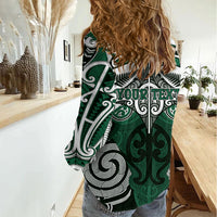 Personalised Maori Ngai Tahu Women Casual Shirt Silver Fern Kowhaiwhai Art