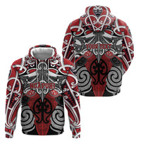 Personalised Maori Ngapuhi Hoodie Silver Fern Kowhaiwhai Art