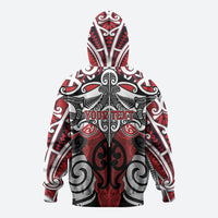Personalised Maori Ngapuhi Hoodie Silver Fern Kowhaiwhai Art
