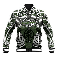 Personalised Maori Ngati Awa Baseball Jacket Silver Fern Kowhaiwhai Art