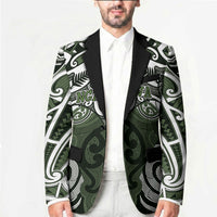 Personalised Maori Ngati Awa Blazer Silver Fern Kowhaiwhai Art