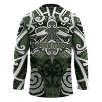 Personalised Maori Ngati Awa Hockey Jersey Silver Fern Kowhaiwhai Art
