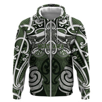 Personalised Maori Ngati Awa Hoodie Silver Fern Kowhaiwhai Art
